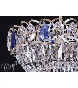 Люстра хрустальная подвесная Катерина Синяя